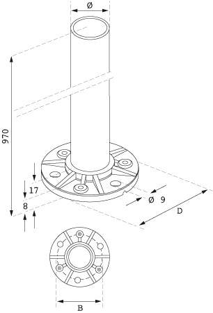 Baluster Posts - Model 1510 CAD Drawing